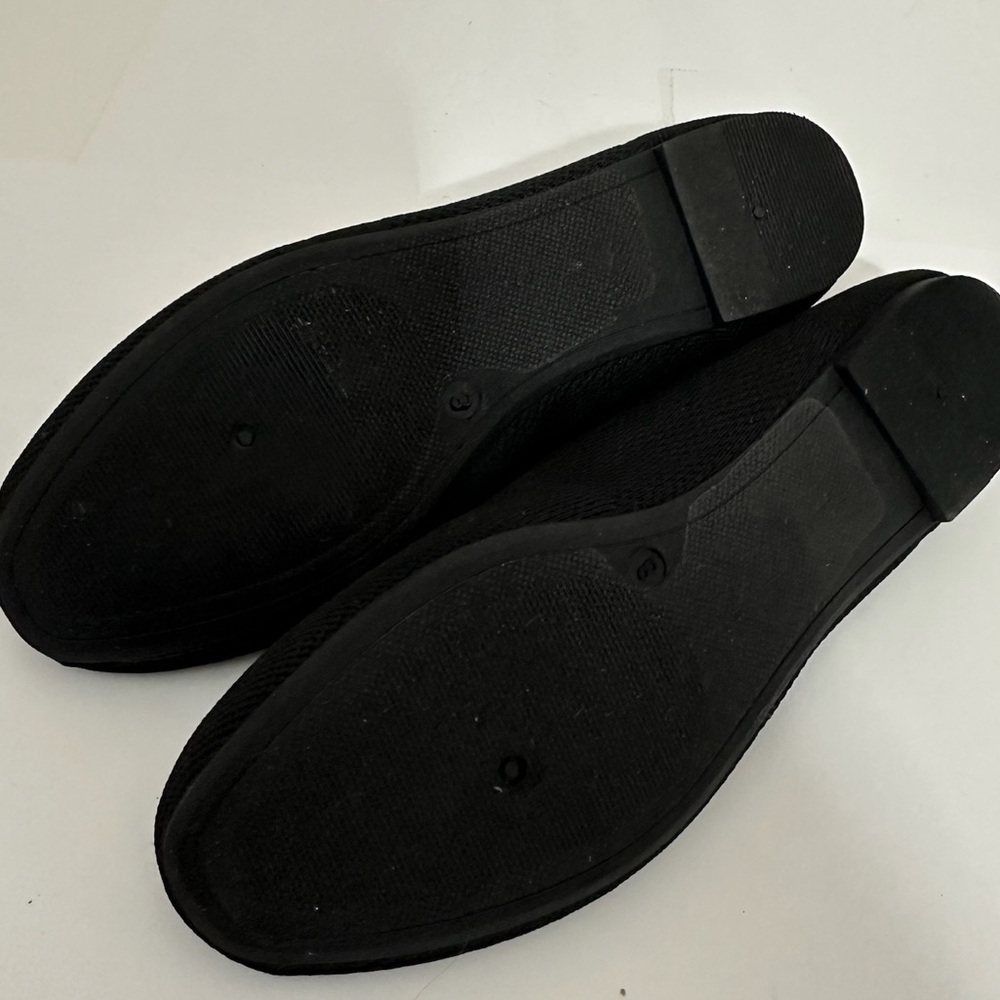 Danskin Black Knit Toe Flats Womens Size 8 Classic Minimalist Preppy Coastal - Picture 4 of 9